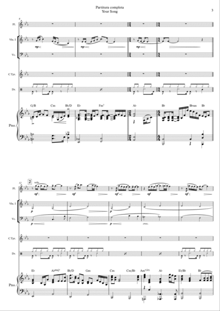 Your Song Flute scores gallery preview page 3