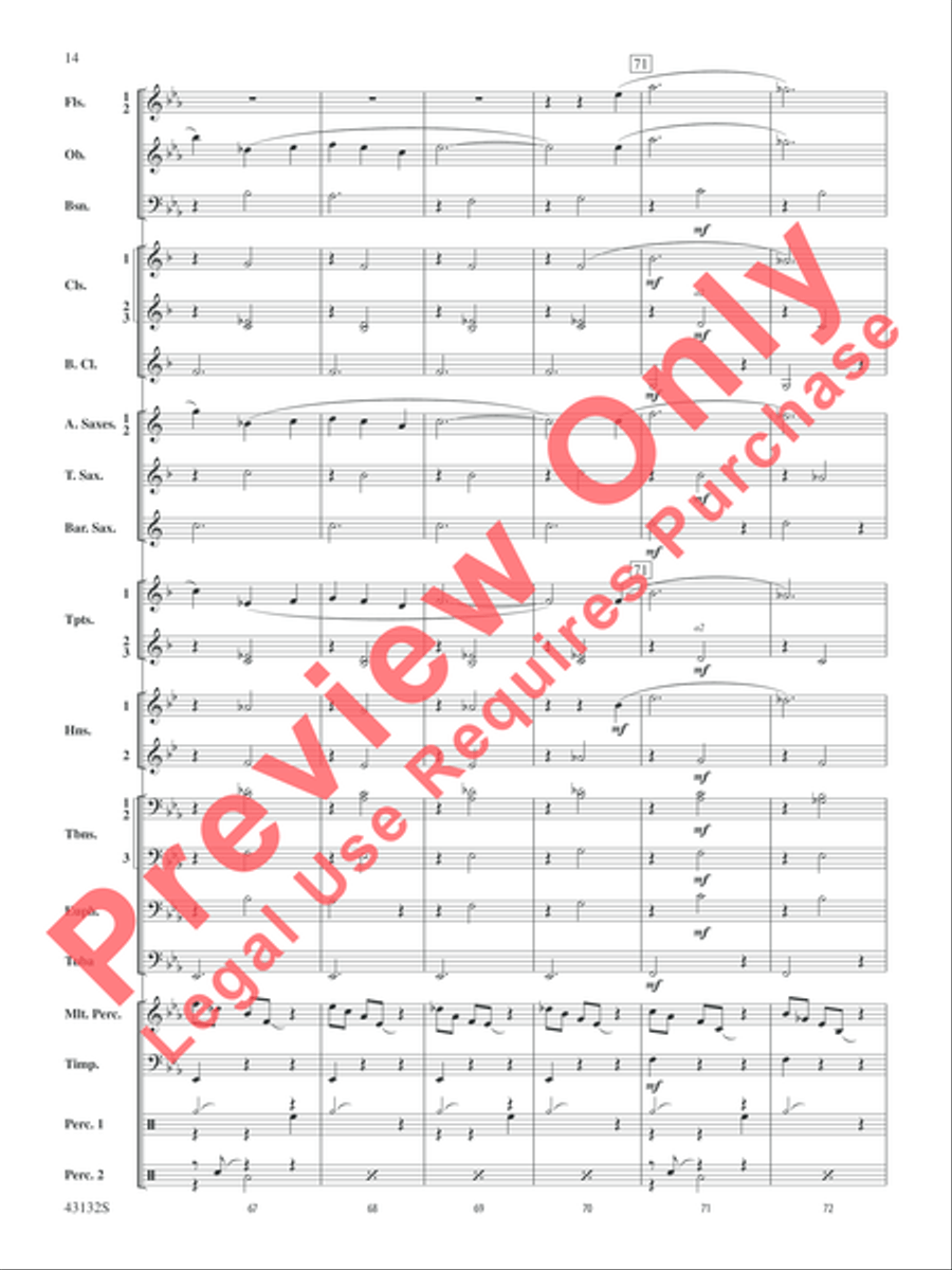 Festival Dance Concert Band scores gallery preview page 14