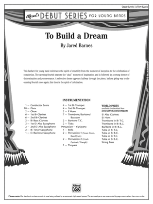 Book cover for To Build a Dream: Score