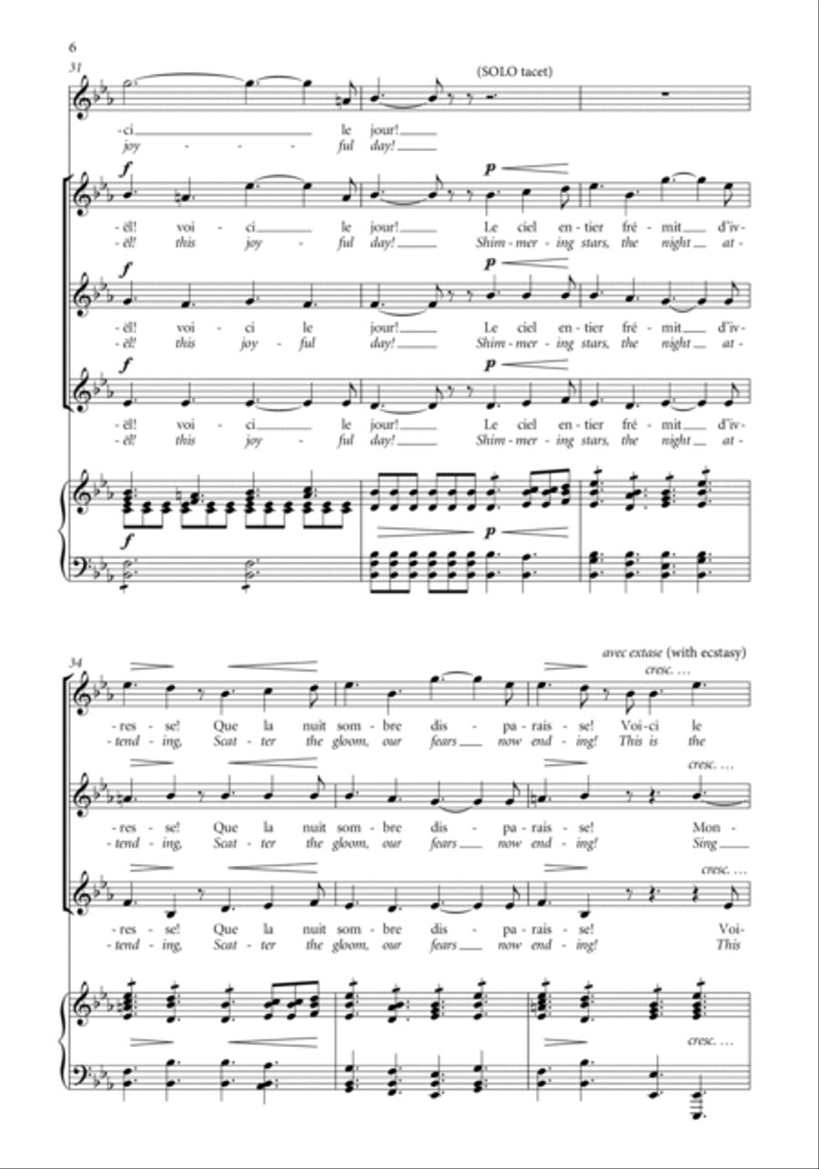 Noël (original version) 3-Part scores gallery preview page 6