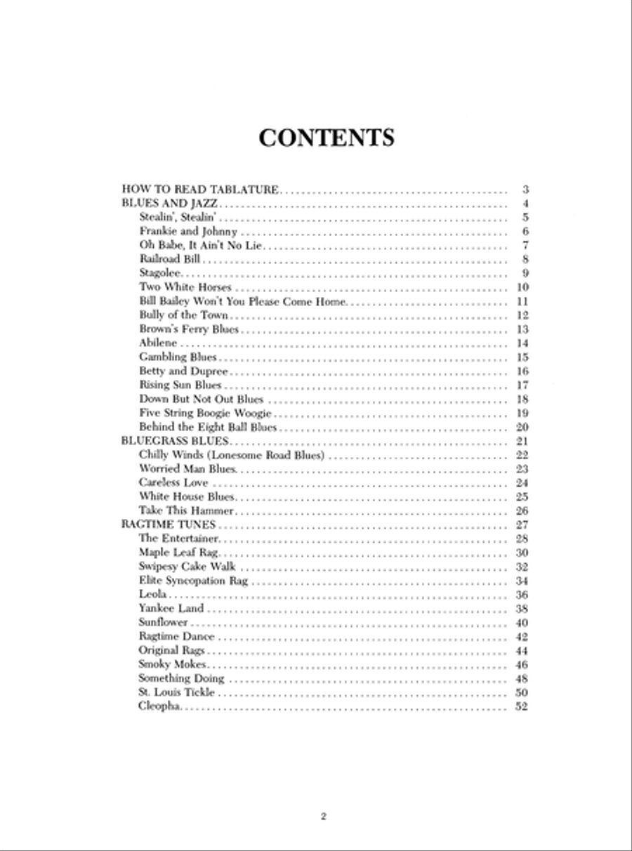 Ragtime, Blues & Jazz for Banjo Banjo scores gallery preview page 3