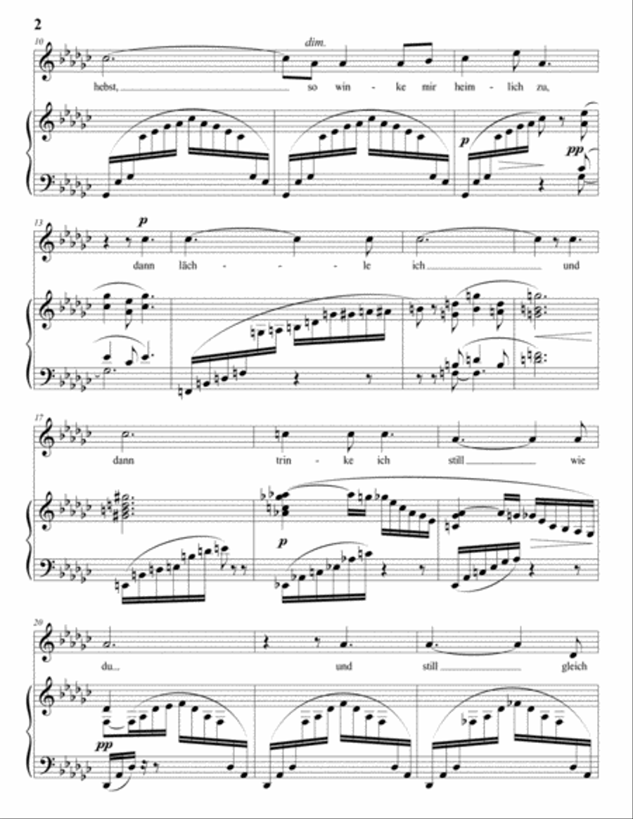 STRAUSS: Heimliche Aufforderung, Op. 27 no. 3 (in 3 low keys: G-flat, F, E major)