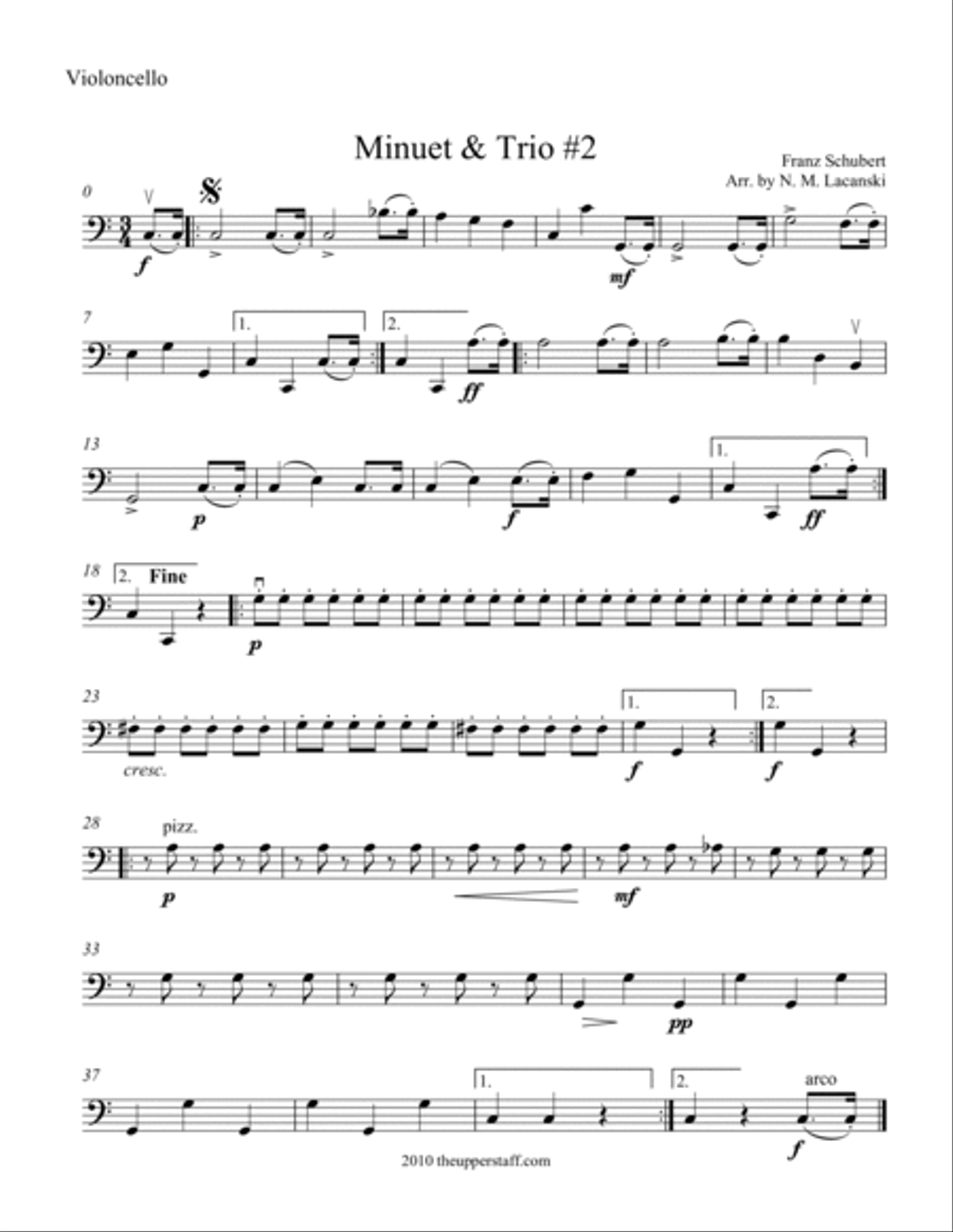 Minuet & Trio #2 Minuet & Trio #2 String Orchestra scores gallery preview page 2