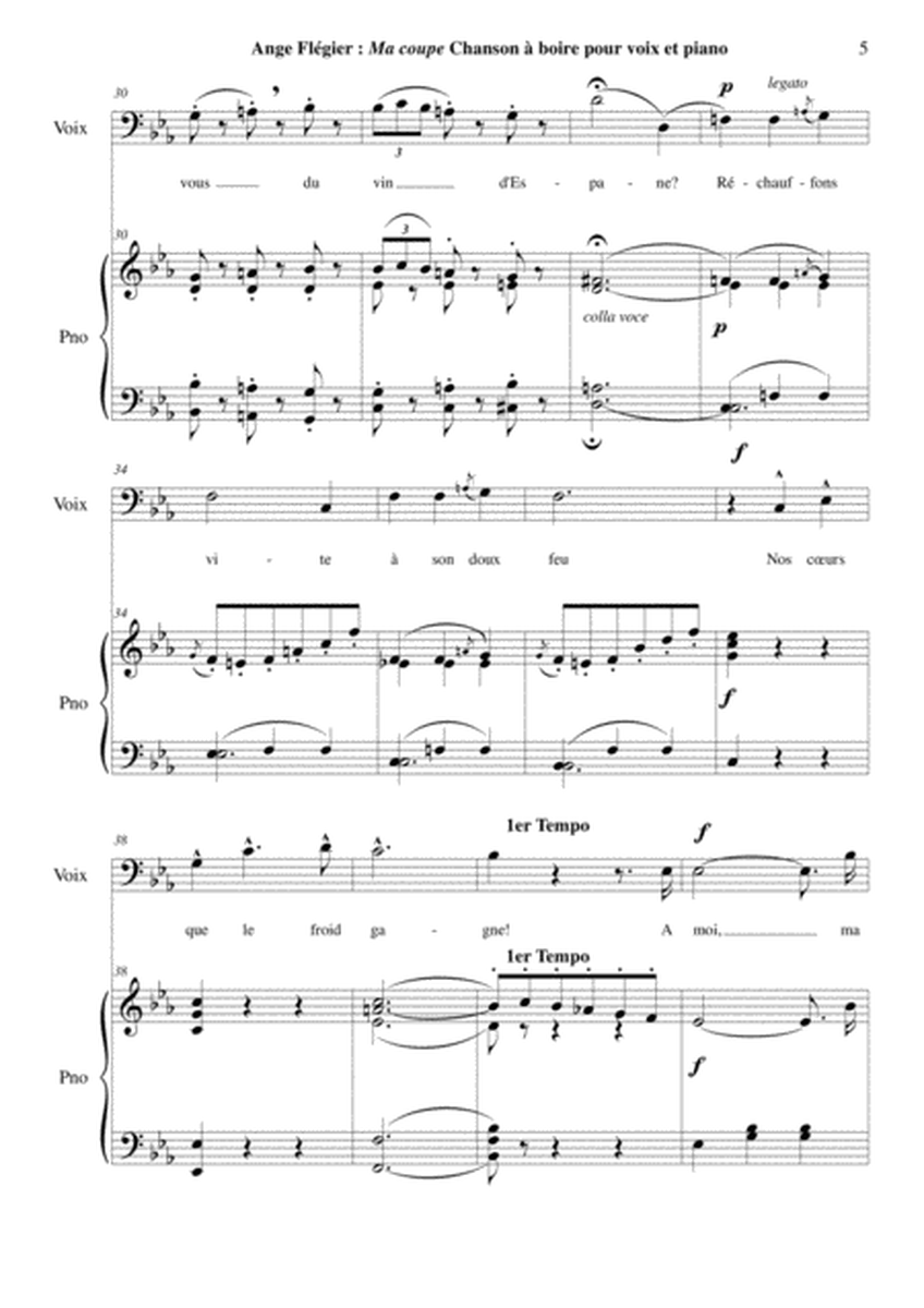 Ange Flégier: Ma coupe for baritone voice and piano