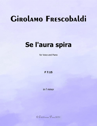 Se laura spira,by Frescobaldi,in f minor