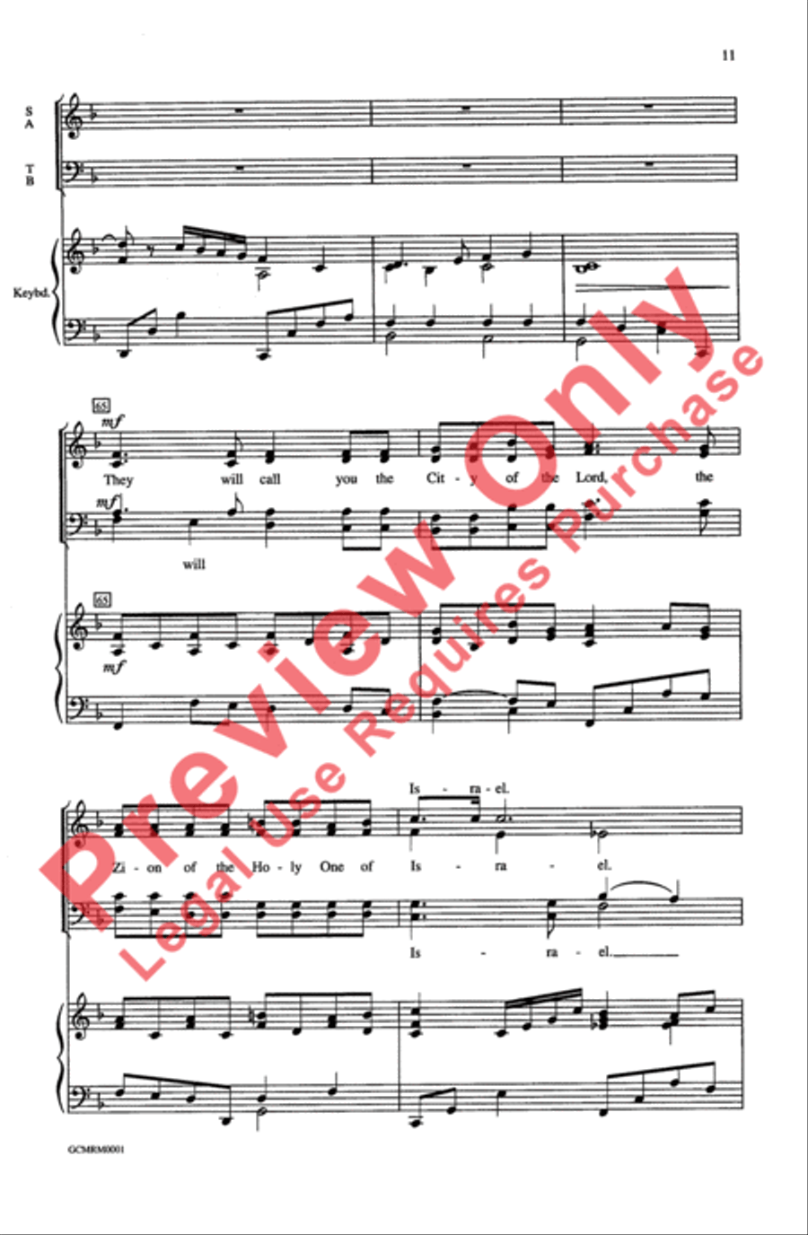 The Third Song of Isaiah (Arise, Shine; for Your Light Has Come) 4-Part scores gallery preview page 11
