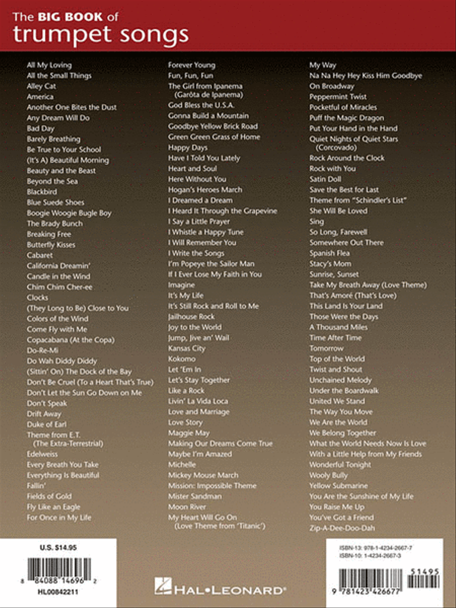 Big Book of Trumpet Songs Trumpet Solo scores gallery preview page 2