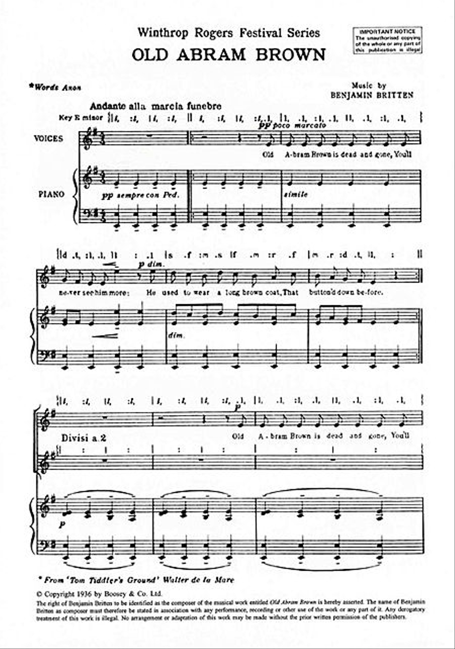 Old Abram Brown Old Abram Brown SSAA scores gallery preview page 1