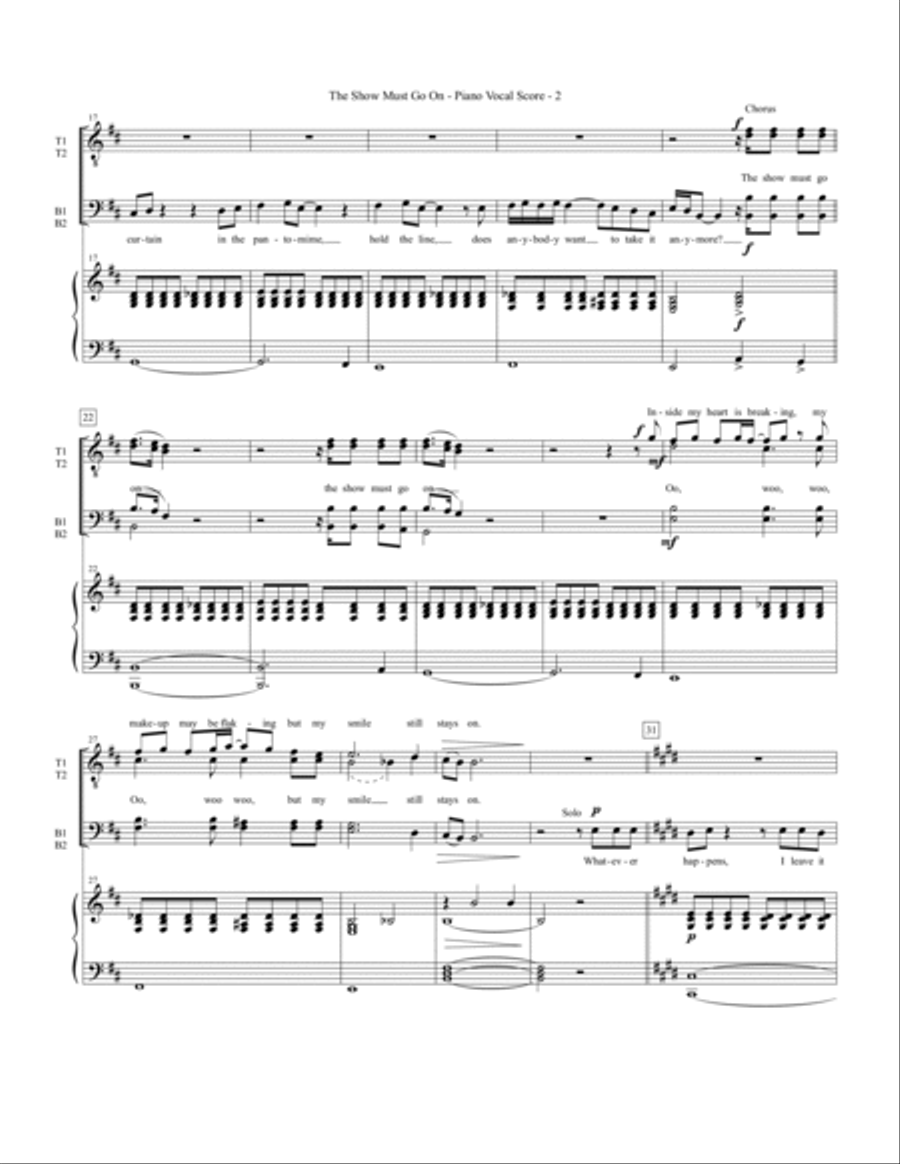 The Show Must Go On Jazz Ensemble scores gallery preview page 2