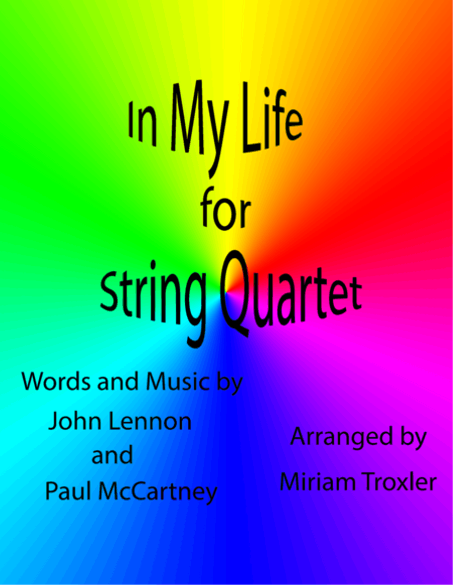 In My Life String Quartet scores gallery preview page 1