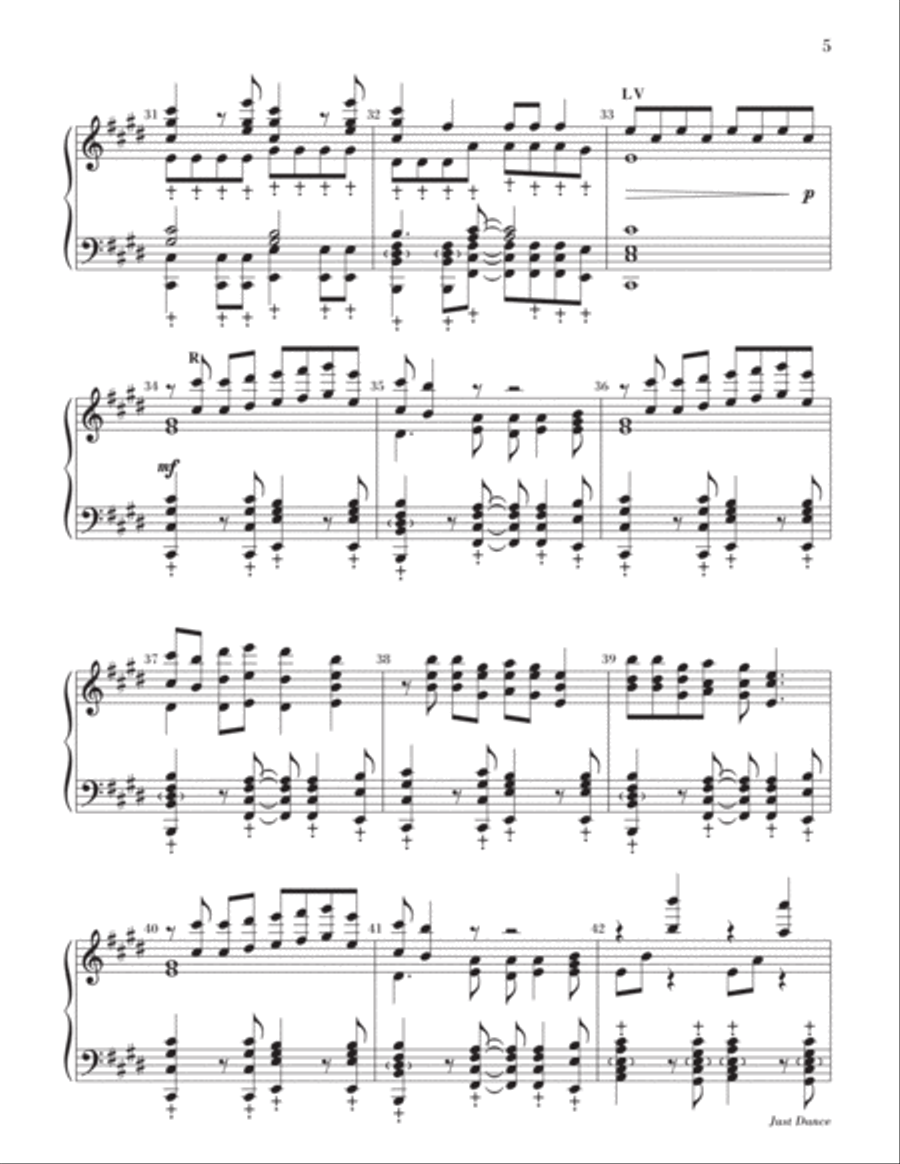 Just Dance Handbell Choir scores gallery preview page 5