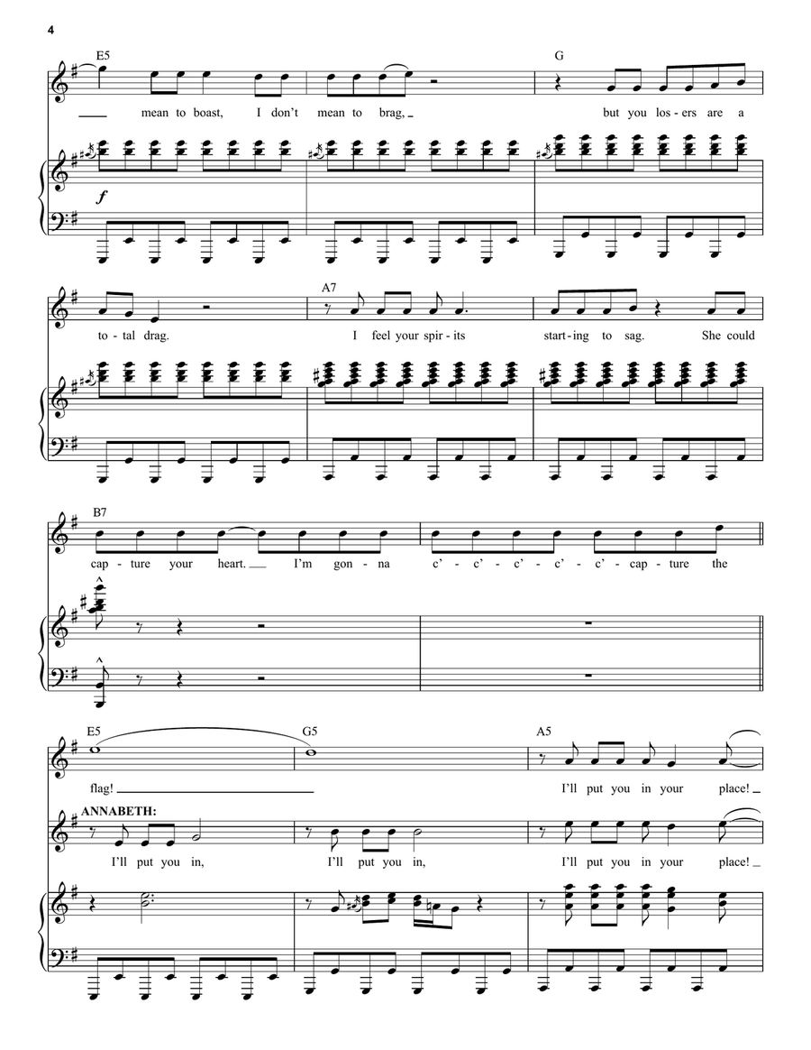 Put You In Your Place (from The Lightning Thief: The Percy Jackson Musical) Voice scores gallery preview page 4