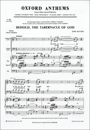 Book cover for Behold, the tabernacle of God