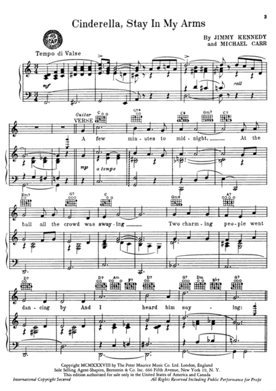 Cinderella, Stay In My Arms Voice scores gallery preview page 3