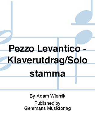 Book cover for Pezzo Levantico - Klaverutdrag/Solostamma