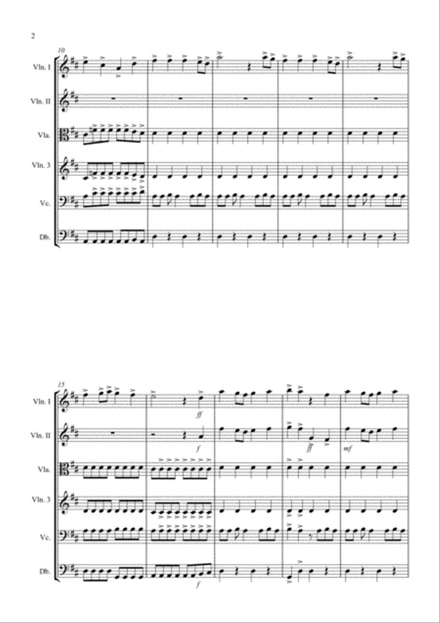 Vivaldi Rocks! for String Orchestra String Quartet scores gallery preview page 2