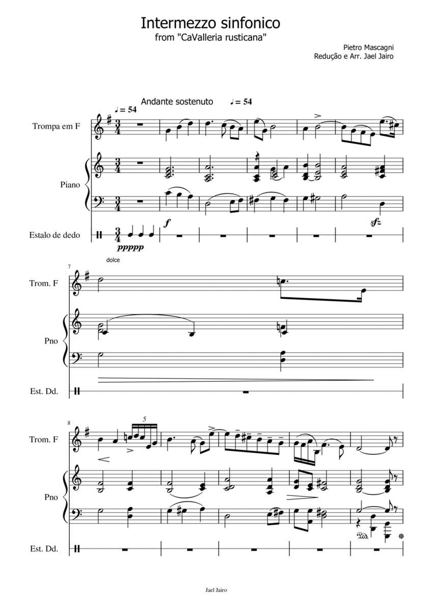 Intermezzo sinfonico from "Cavalleria rusticana" image number null