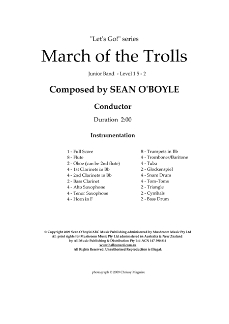 March of the Trolls - Score Concert Band scores gallery preview page 1