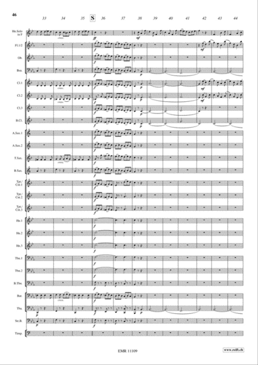 Horn Concerto No. 4 Concert Band scores gallery preview page 18