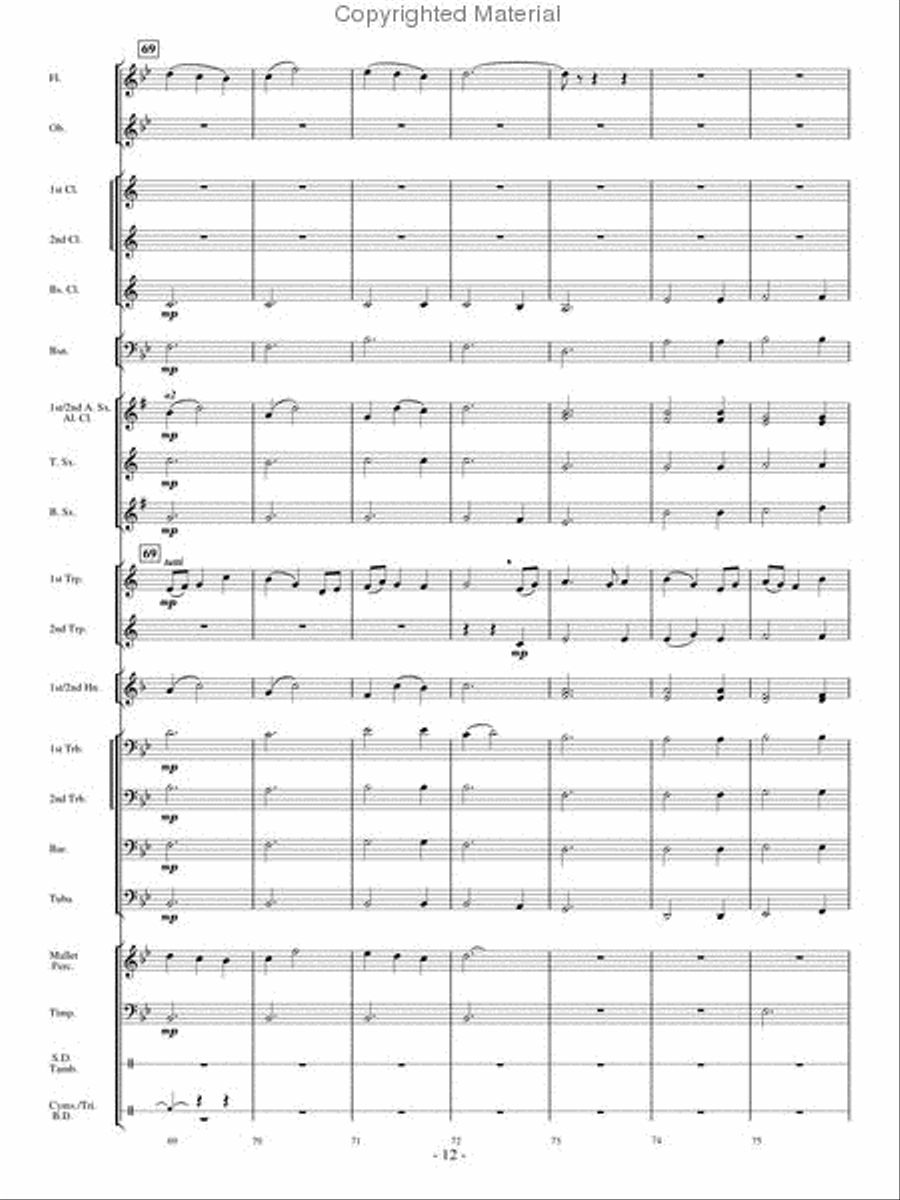 Aspen Overture Aspen Overture Concert Band scores gallery preview page 11