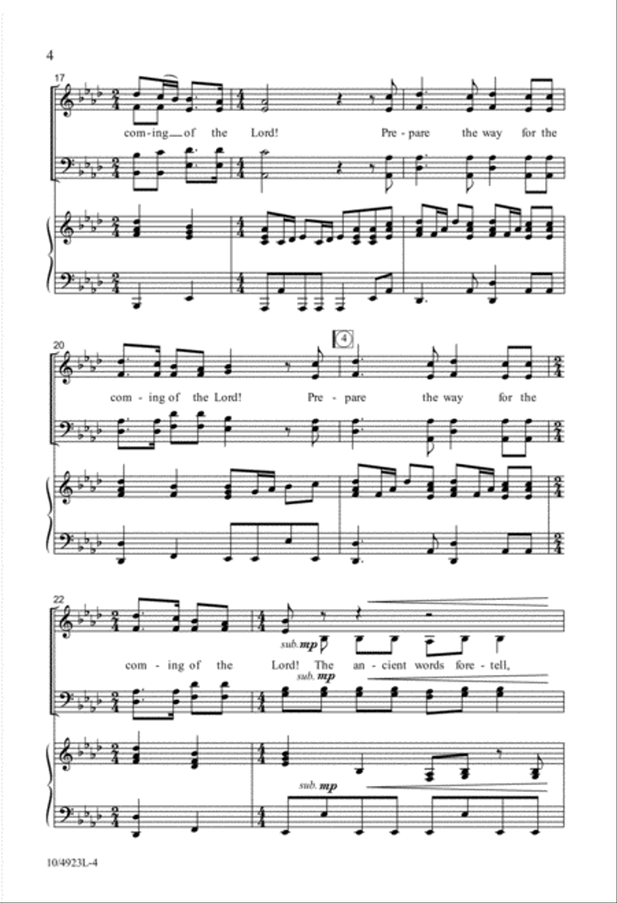 The Coming of the Lord The Coming of the Lord 4-Part scores gallery preview page 4