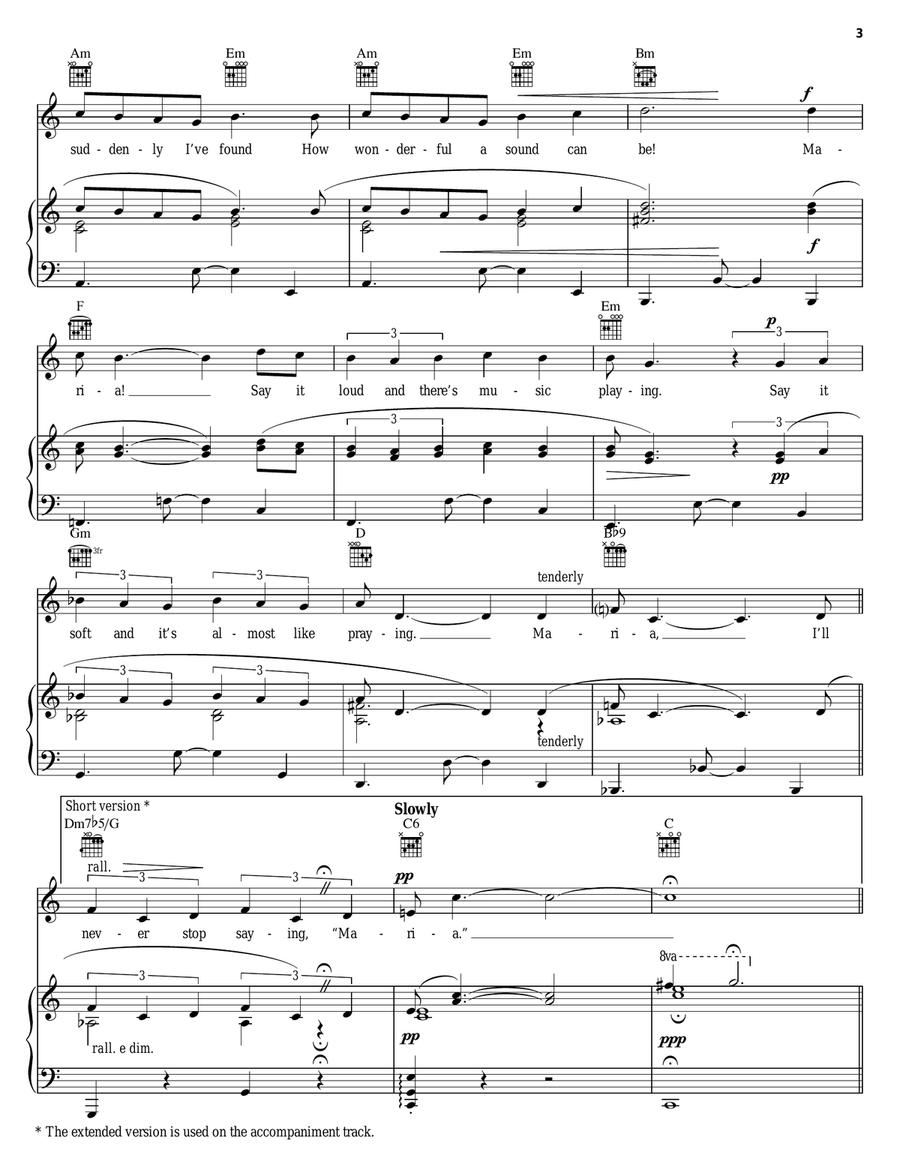 Maria (from West Side Story) Guitar scores gallery preview page 3