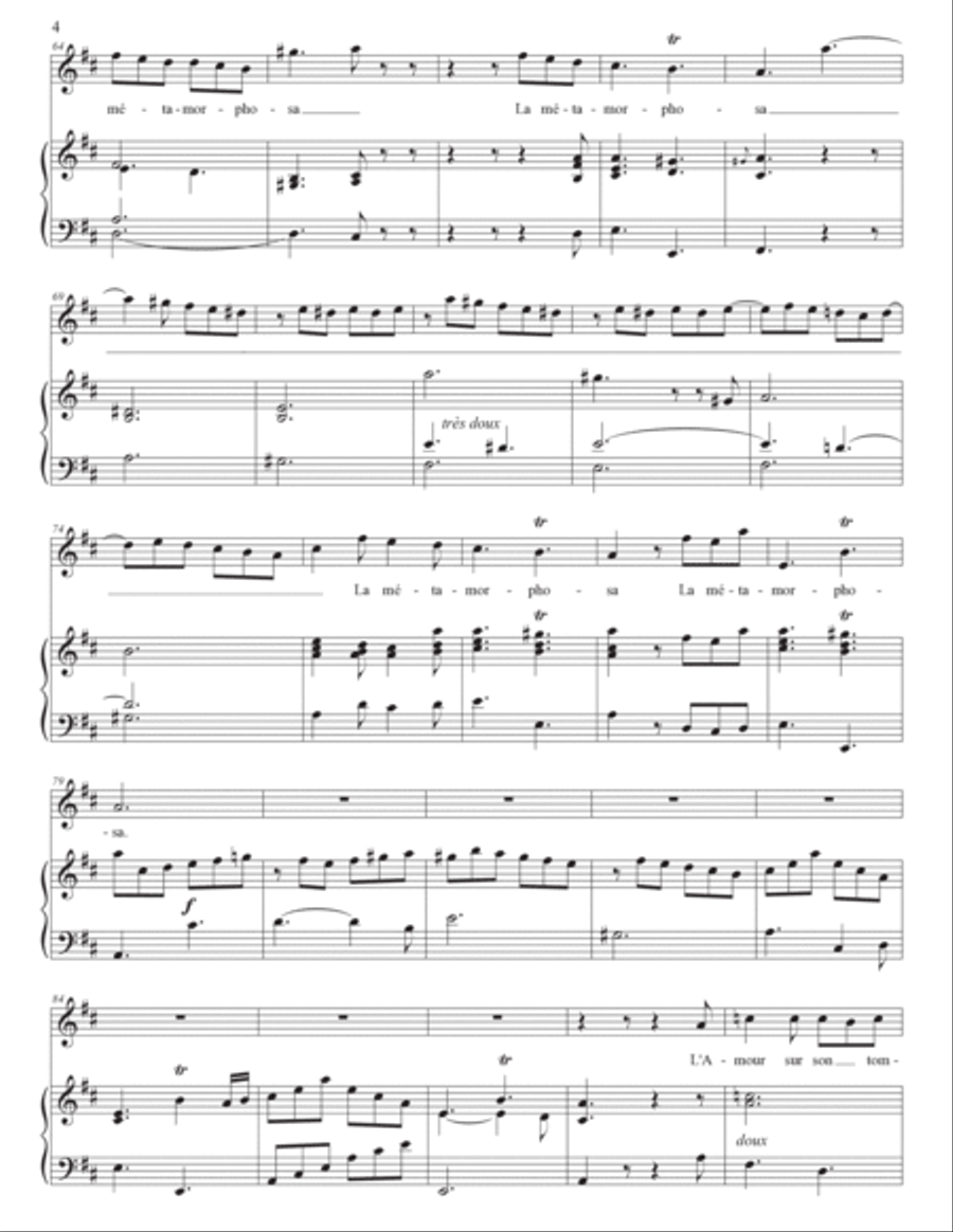 RAMEAU: Aux langueurs d’Apollon (transposed to D major) Voice scores gallery preview page 5