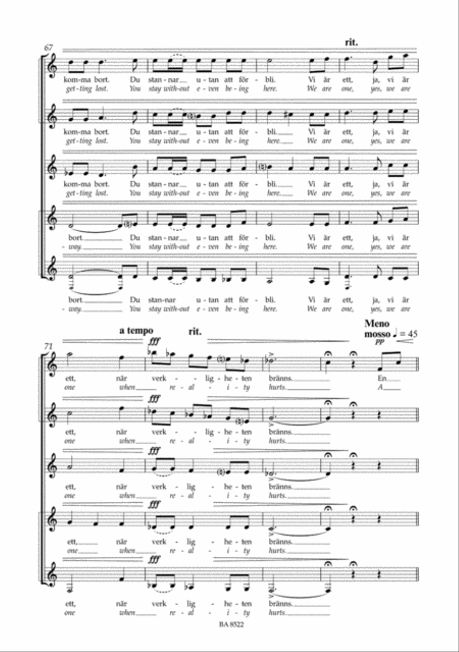 Ingenting utanför (Nothing beyond) Women's Choir scores gallery preview page 3