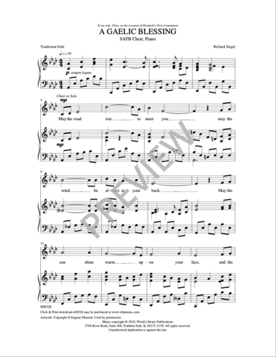 A Gaelic blessing 4-Part scores gallery preview page 8