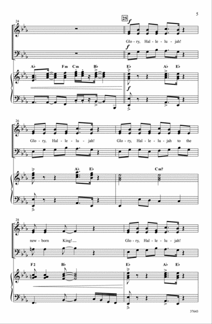 Christmas Glory Hallelujah 3-Part scores gallery preview page 5