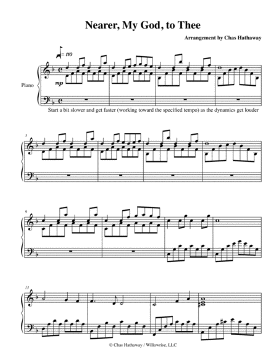 Nearer, My God, to Thee Nearer, My God, to Thee Piano Solo scores gallery preview page 2
