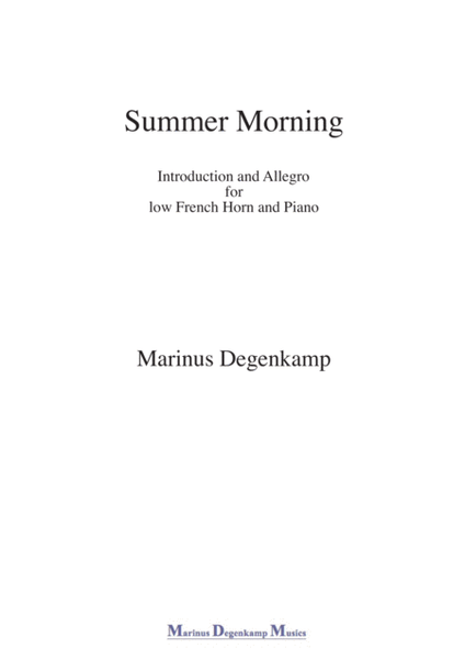 Summer Morning for horn and piano image number null