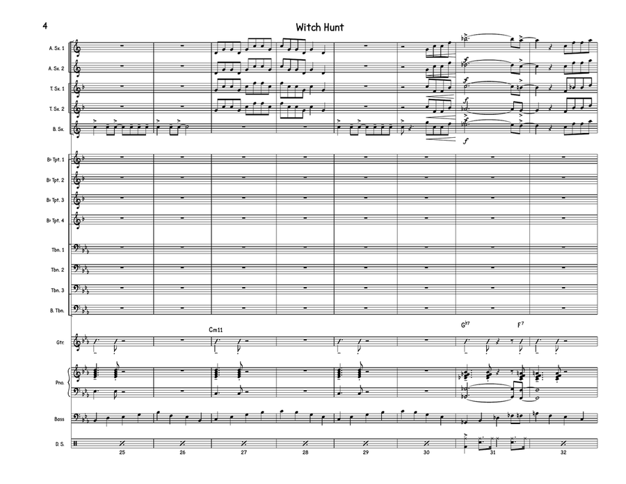 Witch Hunt Jazz Ensemble scores gallery preview page 4