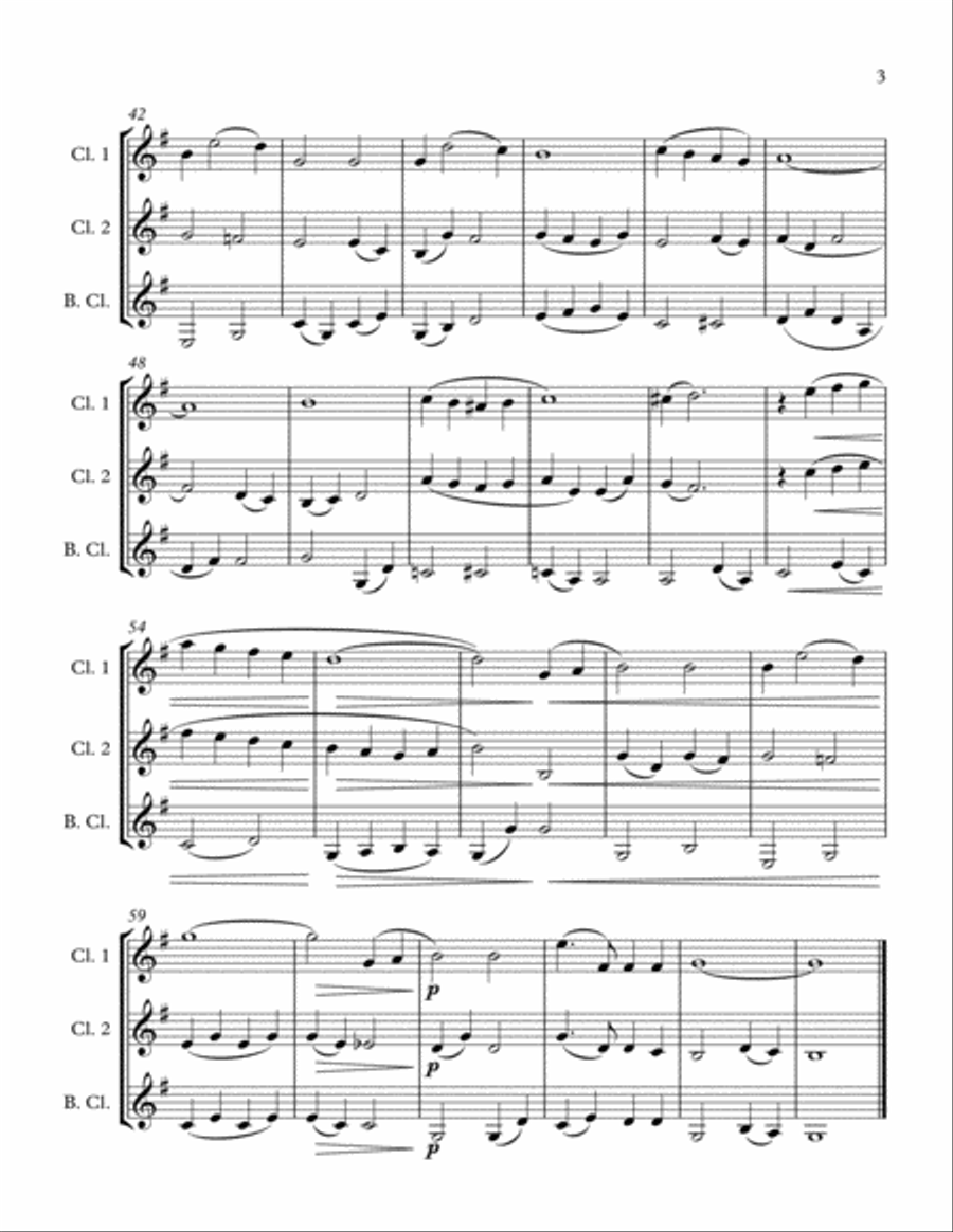 White Christmas Woodwind Trio scores gallery preview page 3