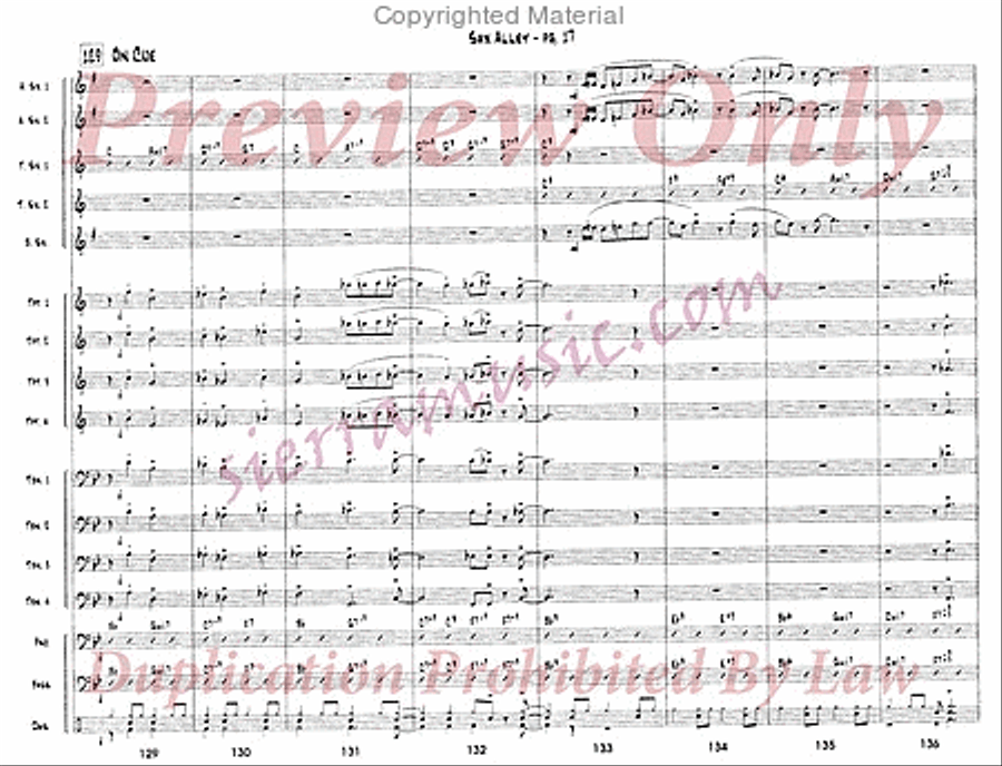 Sax Alley Jazz Ensemble scores gallery preview page 18