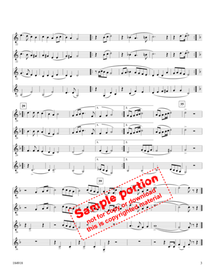 Hymnsembles- Vol II, Bk 3- Clarinets/Bass Clarinet Large Ensemble scores gallery preview page 3
