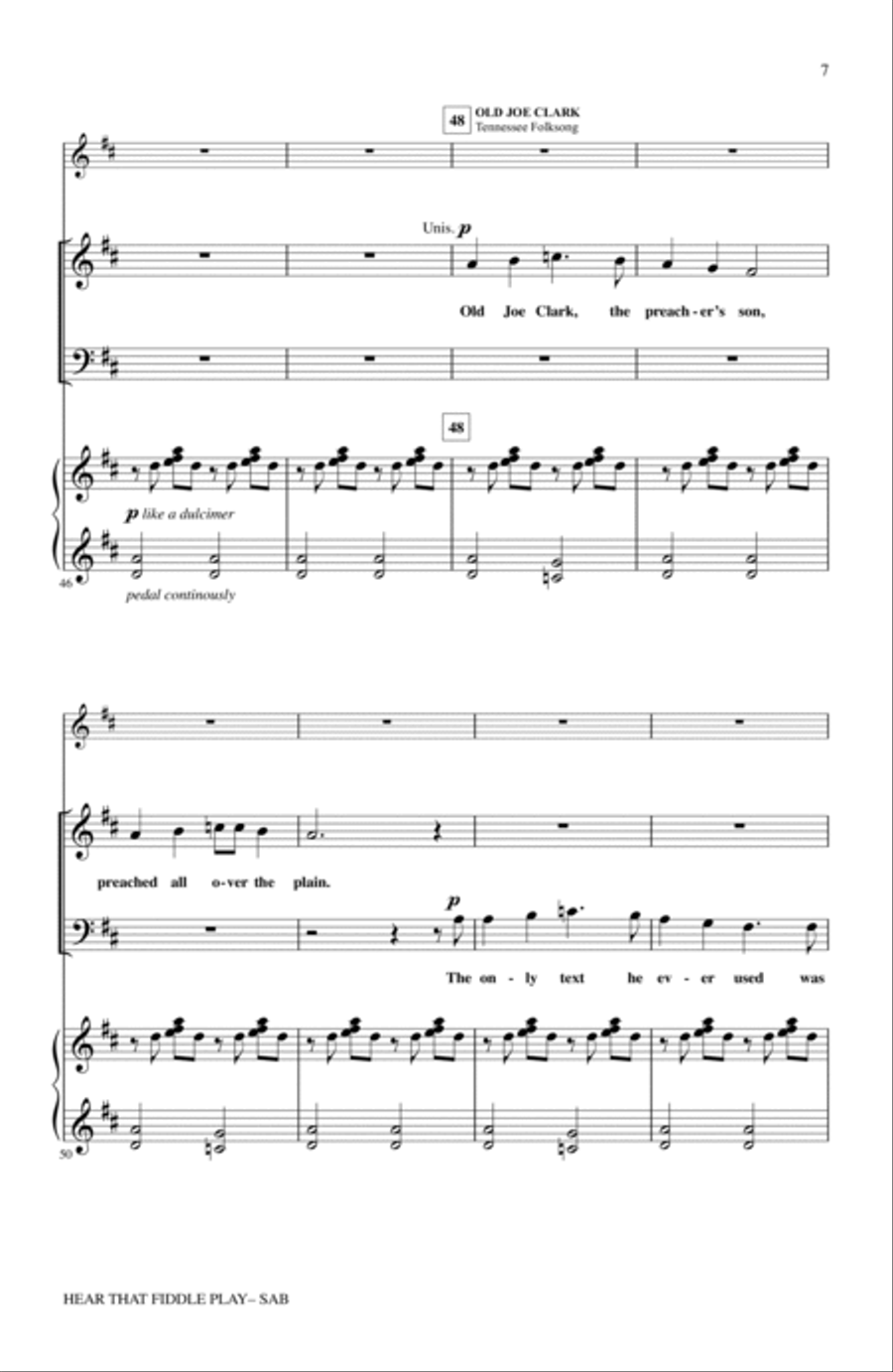 Hear That Fiddle Play (A Medley of American Folk Songs) 3-Part scores gallery preview page 6