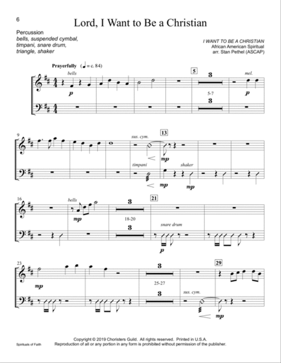 Spirituals of Faith - Percussion Percussion scores gallery preview page 6