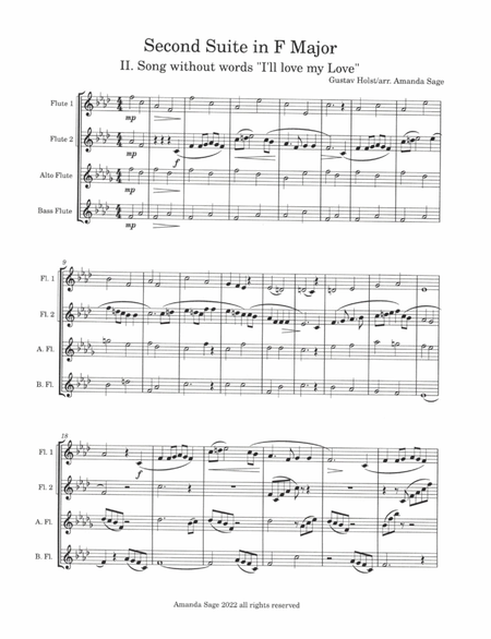 Second Suite in F major, Movement II: Song without words "I'll love my Love"
