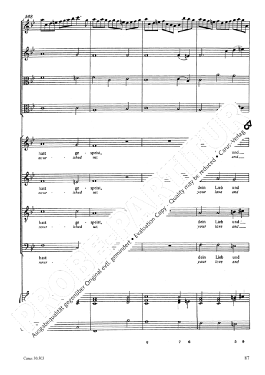 My beloved, you are fair (Meine Freundin, du bist schon) 4-Part scores gallery preview page 90