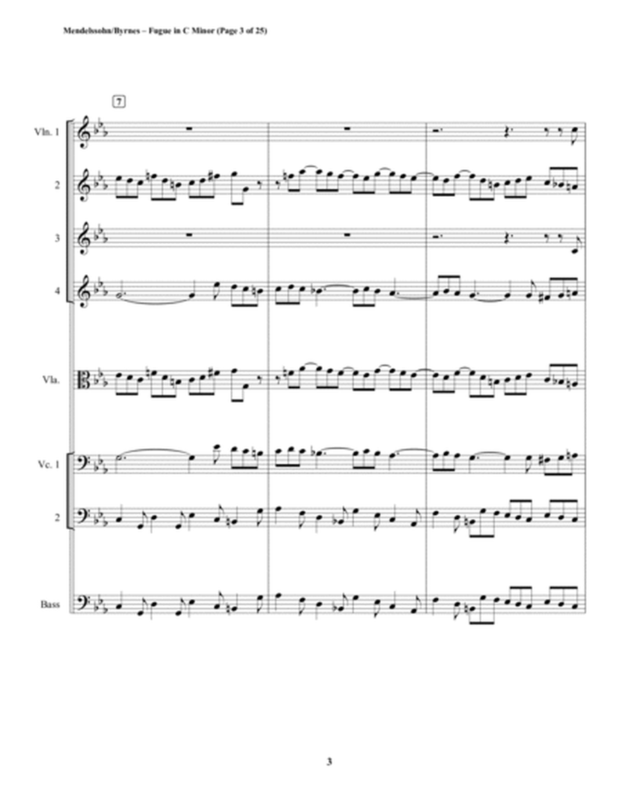 Mendelssohn - Fugue in C Minor, Op. 37 (String Orchestra) image number null