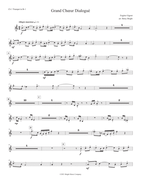 Gigout Grand Choeur Dialogue for Double Brass Choir image number null