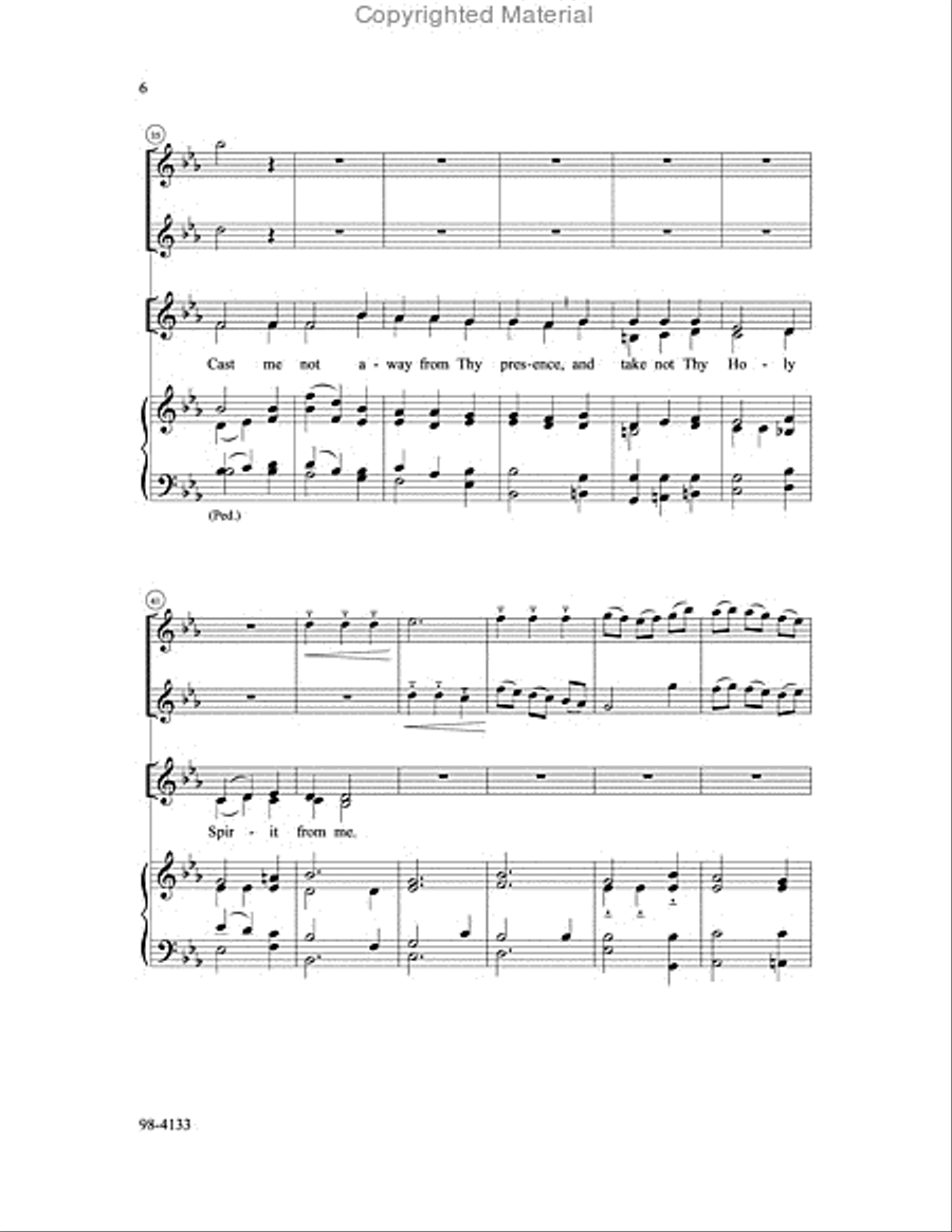 Create in Me a Clean Heart, O God (Weber) Unison Choir scores gallery preview page 5