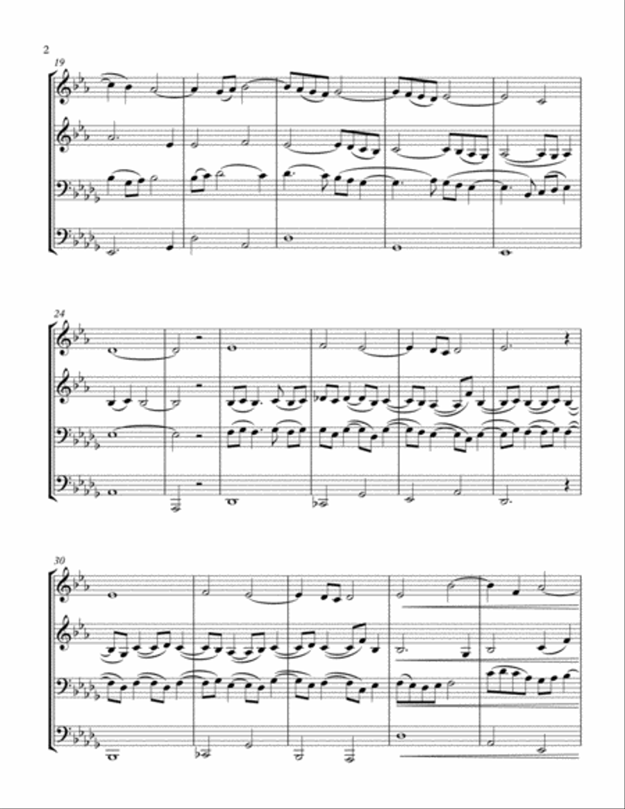 Madrigal for String Quartet (arranged for Brass Quartet) Choir scores gallery preview page 2