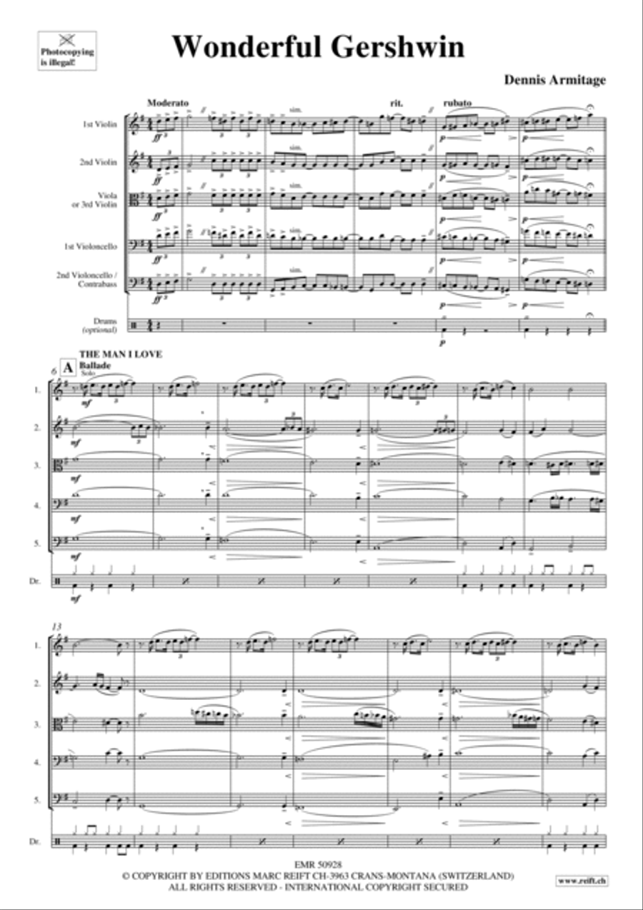 Wonderful Gershwin String Quintet scores gallery preview page 2
