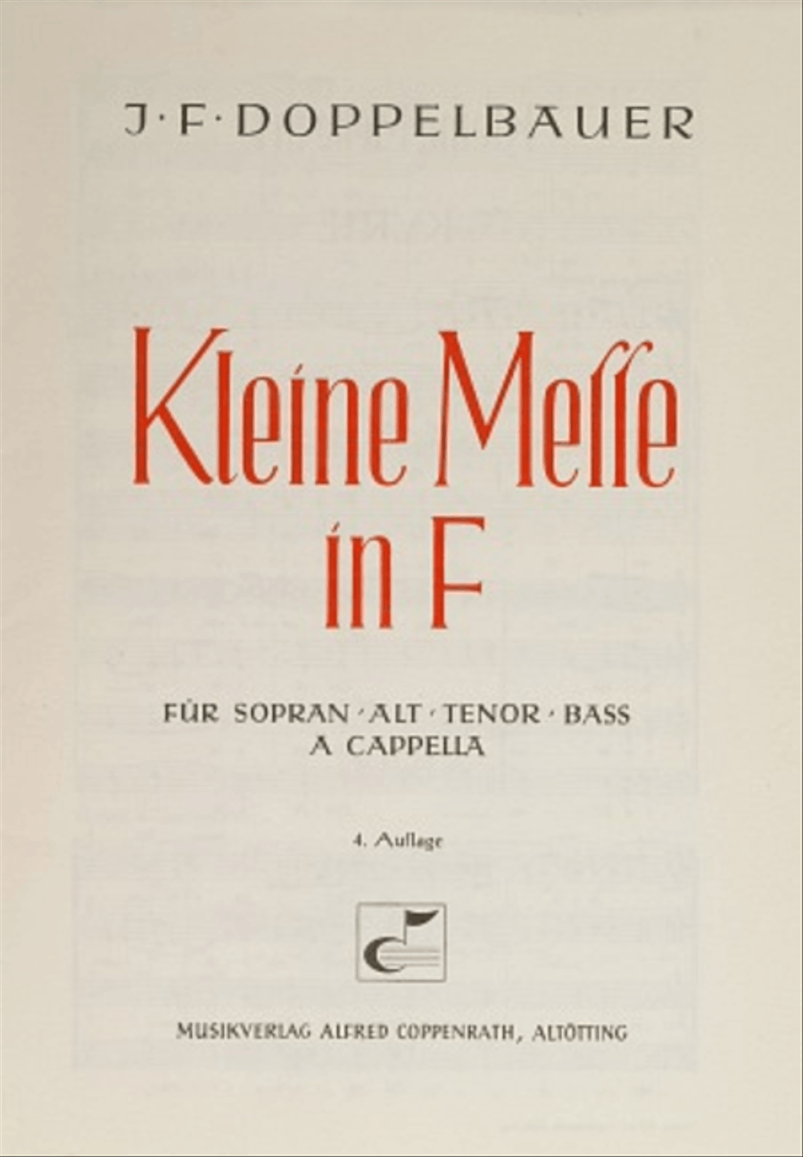 Kleine Messe in F 4-Part scores gallery preview page 1