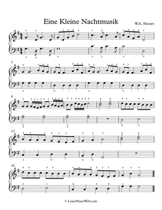 Eine Klein Nachtmusik, W.A. Mozart - Easy Piano