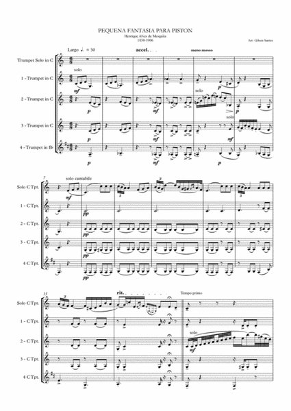 LITTLE FANTASY FOR TRUMPET - PEQUENA FANTASIA PARA PISTON for trumpet Ensemble