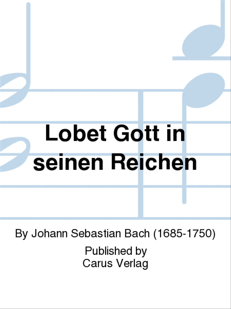Lobet Gott in seinen Reichen (Himmelfahrtsoratorium) 4-Part scores gallery preview page 1