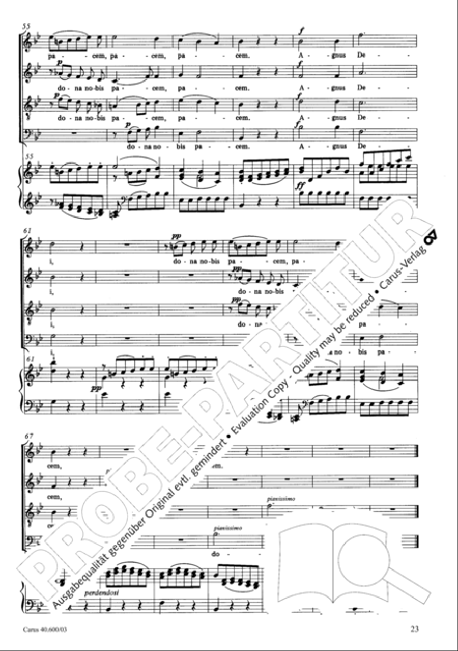 Missa brevis Sti. Joannis de Deo (Kleine Orgelsolomesse) 4-Part scores gallery preview page 28